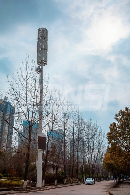 武漢學(xué)府路智慧路燈30米高桿燈